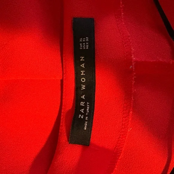 Zara Red V-Neck Dress - Picture 3 of 3